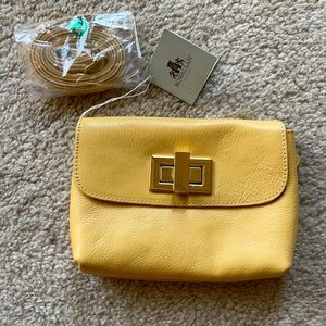 Rowallan Of Scotland Yellow Jaclyn Leather Purse